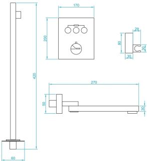 Душевая система RGW Shower Panels SP-371 хром 511408371-01